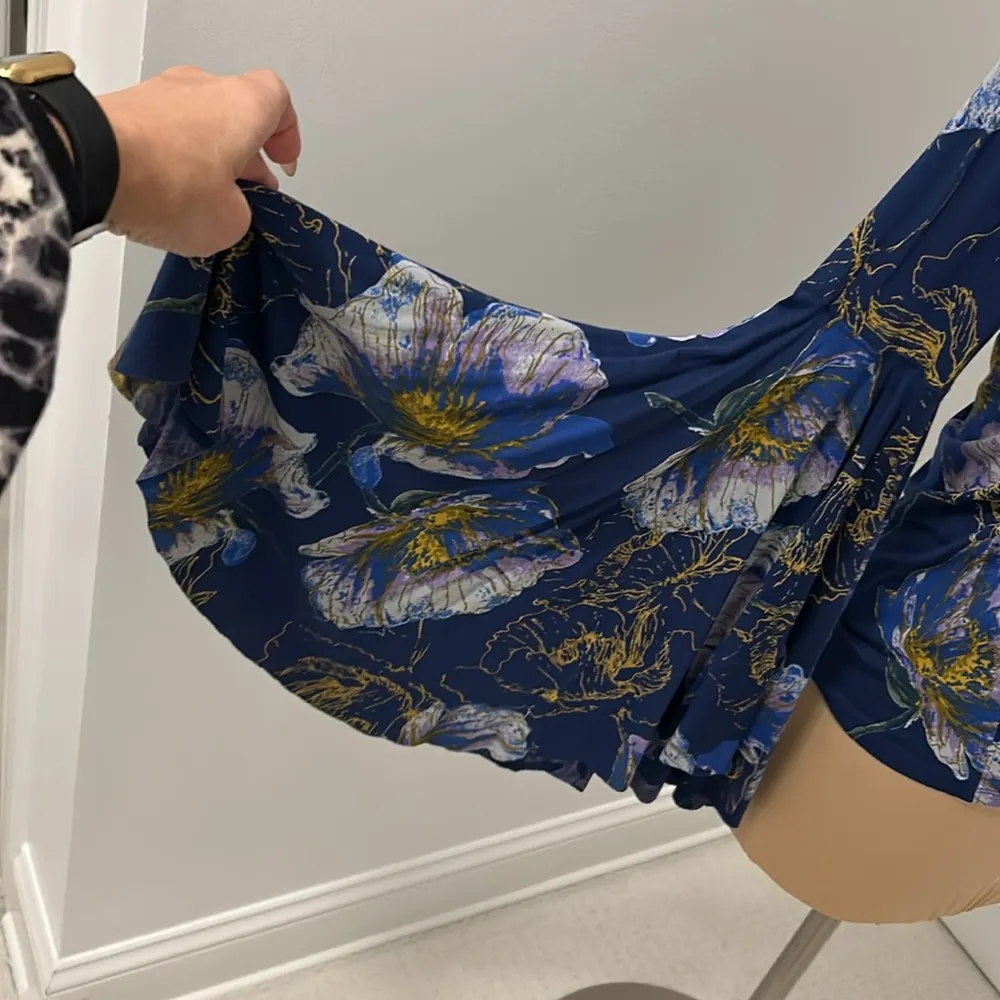 Free People Printed Birds Of Paradise Off Shoulder Bell Sleeve Top - Image 6