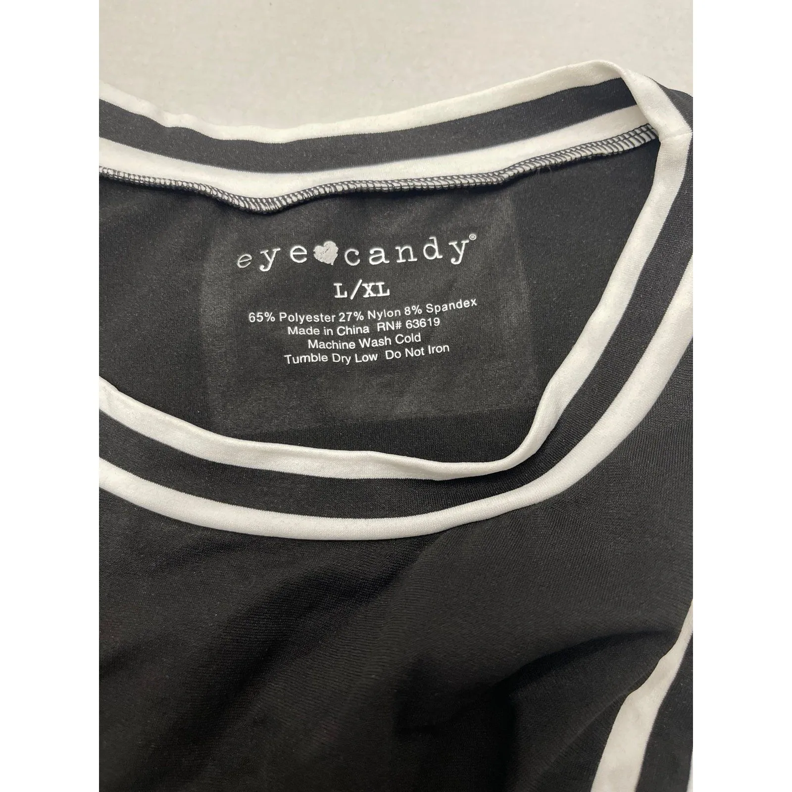 Eye Candy Tank Top Black/White Size L/XL New With Tags - Image 3