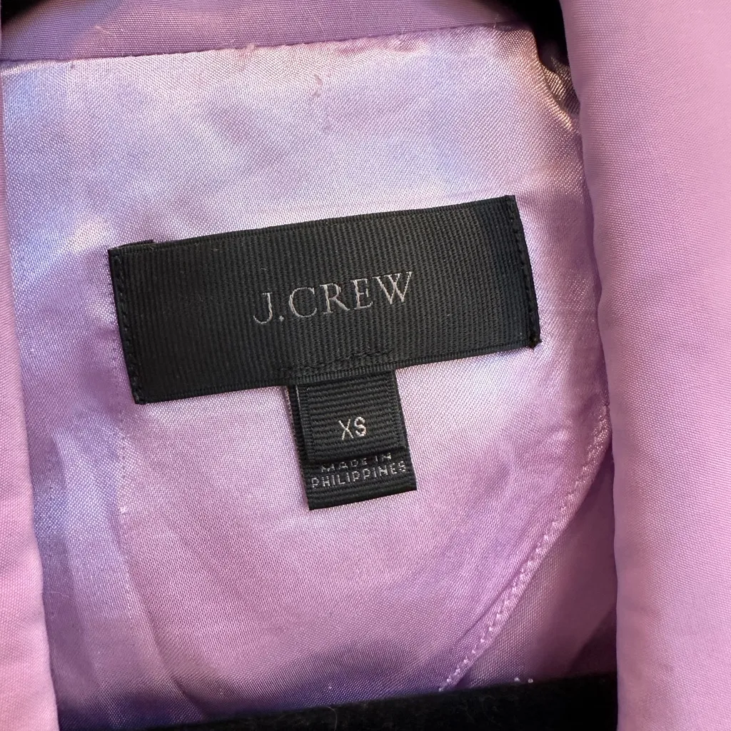 J. Crew Lavender Wrap Satin Draped Duster Coat in Pastel Lilac Purple Size XS - Image 11