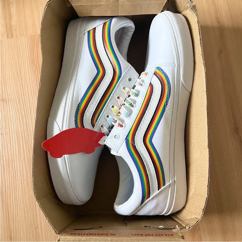 Vans Old Skool Low Tops Casual Skateboarding Shoes Unisex White Women 11.5 US - Image 7