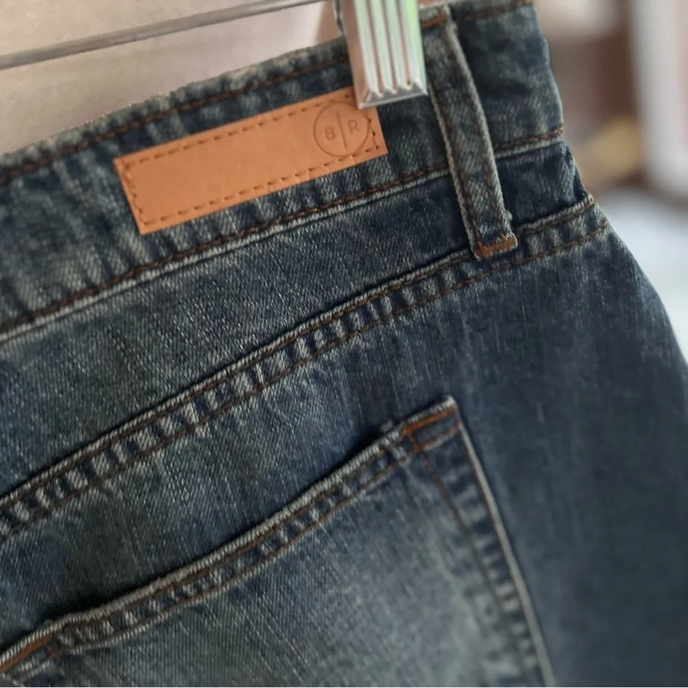 Bp Skirt Denim Distressed Raw Edge Hem Mini 29 Streetwear Concert Festival - Image 10