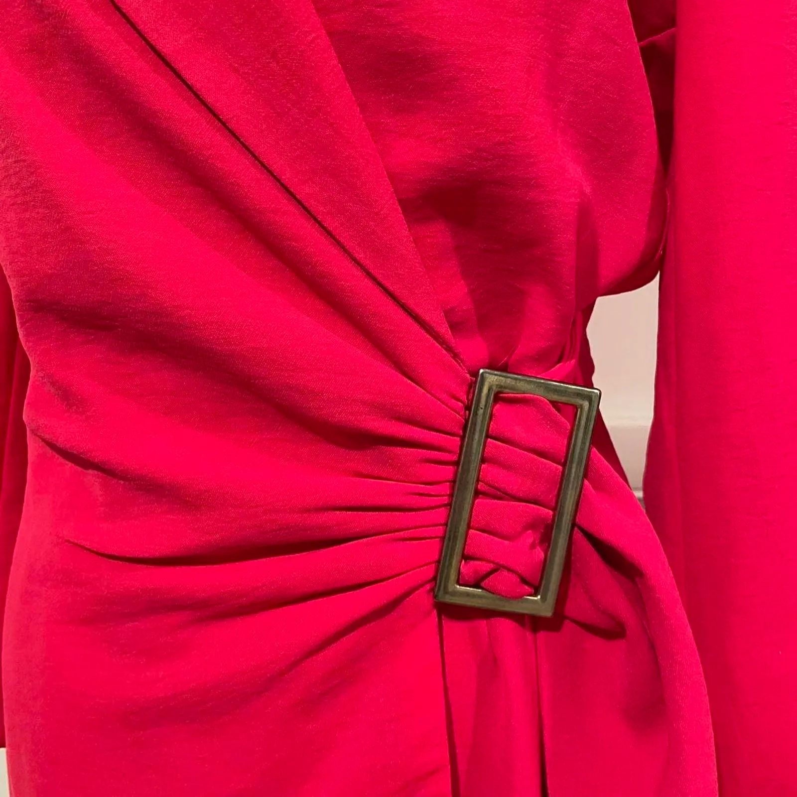 NWT Zara Pink Wrap Blazer Belted Romper. size medium - Image 5