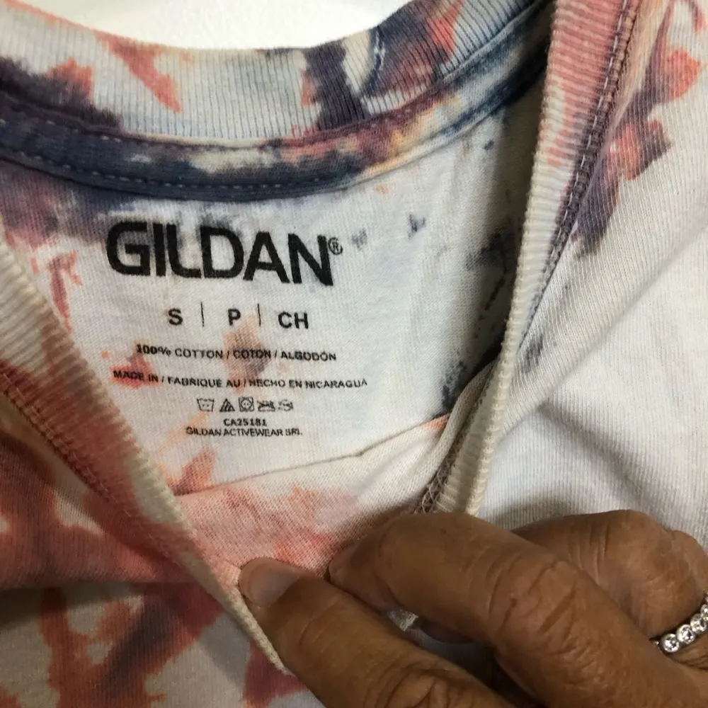 Gildan tie dye Muscle Tee Cut Out tank top unisex size small homemade - Image 2