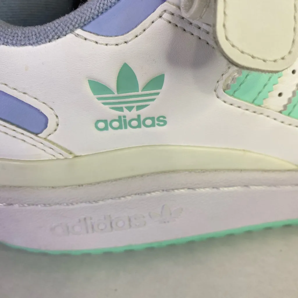 Adidas Forum Low Women’s 5.5 Sneakers White Mint Green Stripes Leather Casual - Image 6
