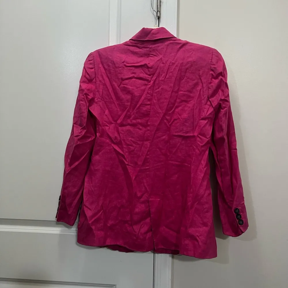 Sanctuary Pink Linen Cape Cod Blazer Size Small $159 - Image 8