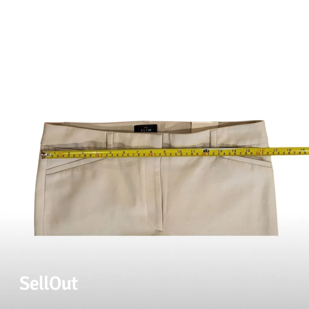 White House Black Market Cream Ankle Pants 10L NWT - Image 3