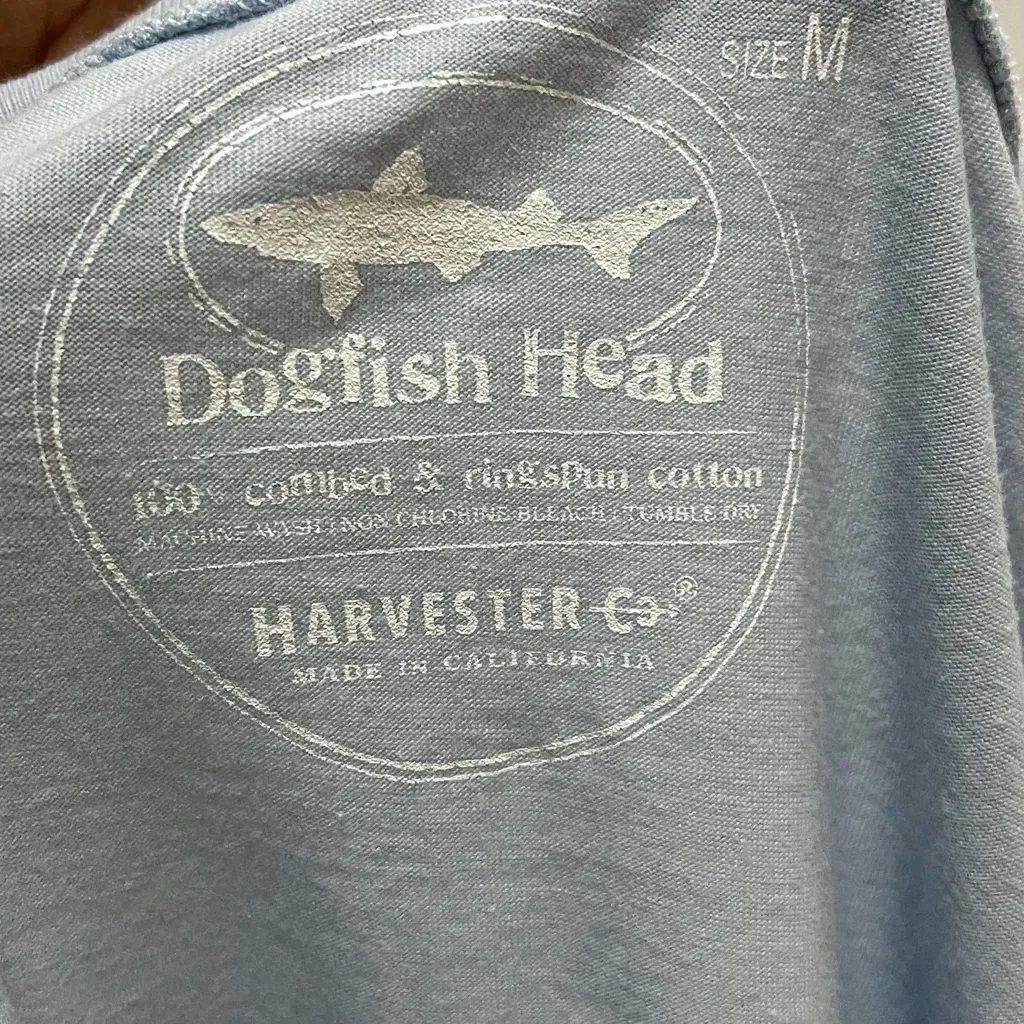 Dogfish Head Graphic Long Sleeve Tee Shirt Light Blue - Image 6
