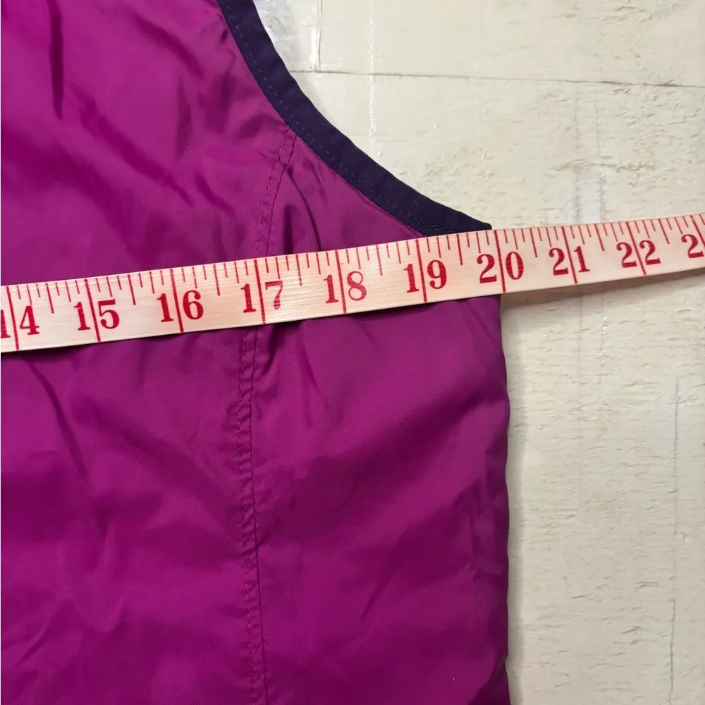 LL Bean Womens Purple Short Purple Pink Reversible Full Zip Vest Size Medium - Image 4