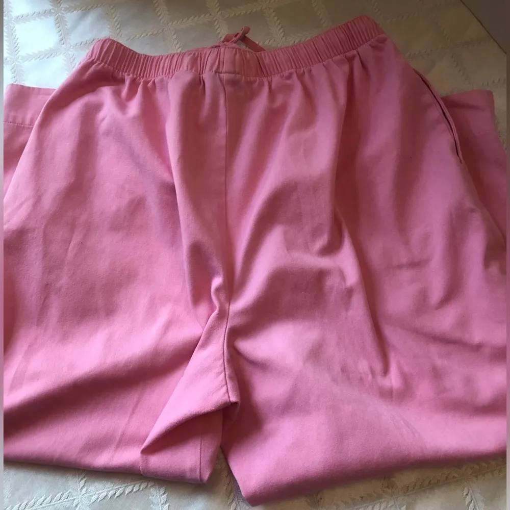 Very Vintage Very Pink Elastic Waist Wide Leg Capris Breckenridge Size 14 - Image 6