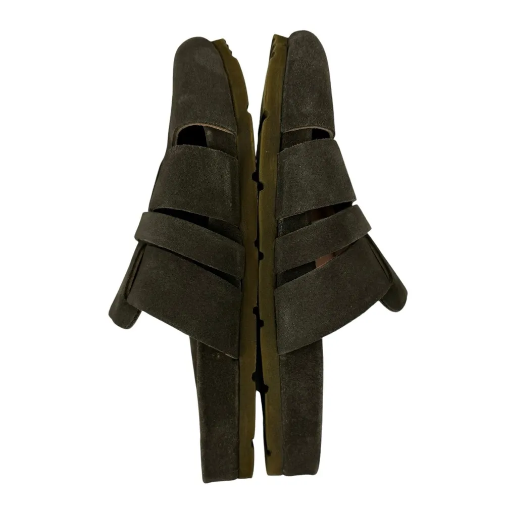 Free People Mule Clogs Sunday Season Khaki Green Slip On Women’s 36 USA 6 - Image 6