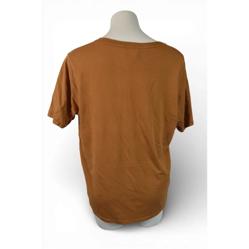 Sezane Brown T-Shirt Women’s XXL Crew Neck Short Sleeve Tee - Image 3