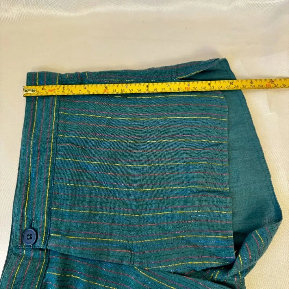 NWT Sheer shorts with metallic accent threading Size Small Blue - Image 8