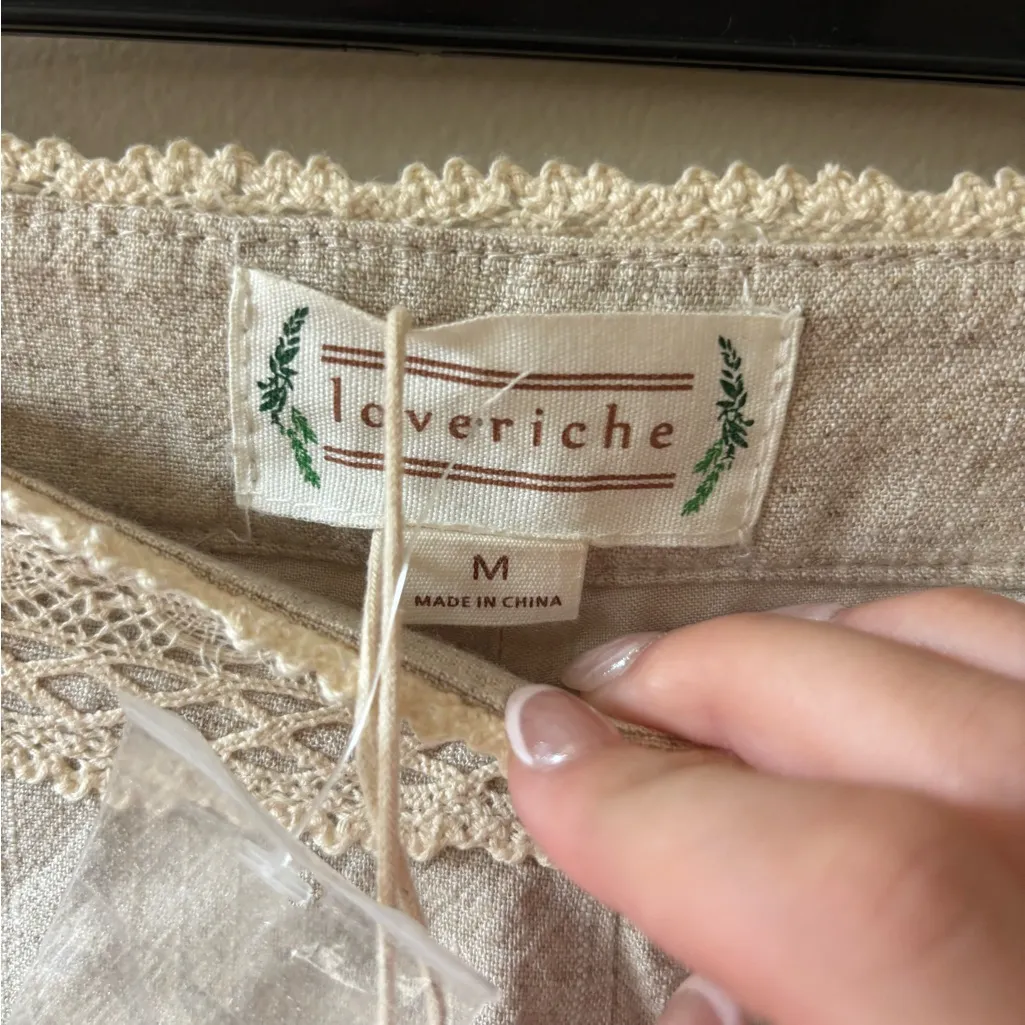 Love Riche High Waist Lace Trim Shorts NWT - Image 3