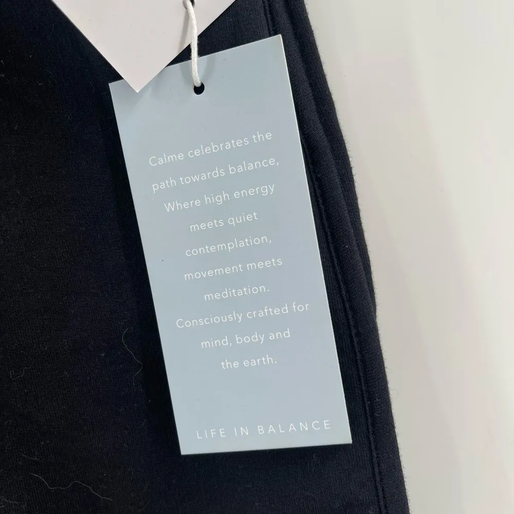 CALME By Johnny Was Skirt Size Large Terry Commuter Short Black NWT Athleisure - Image 6