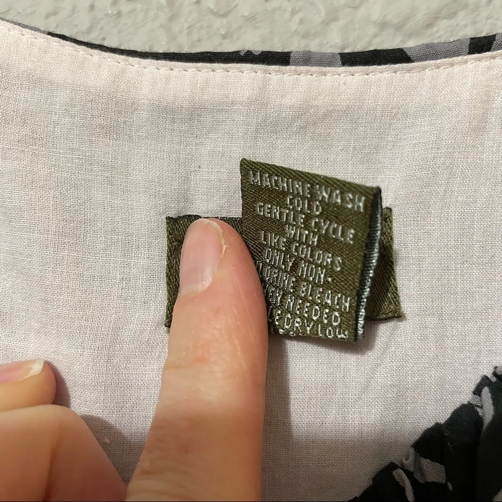 Anthropologie Fei Grey Black Floral A Line Dress Womens 6 Babydoll Y2k Mini - Image 7