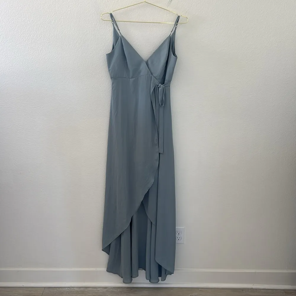 Show Me Your Mumu Mariah Silver Sage Wrap Maxi Dress - Image 4