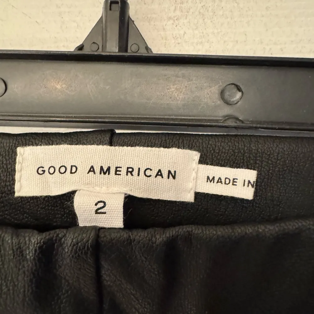 Good American GOOD WAIST FAUX LEATHER LEGGINGS Women’s Black Size 2 Medium - Image 6