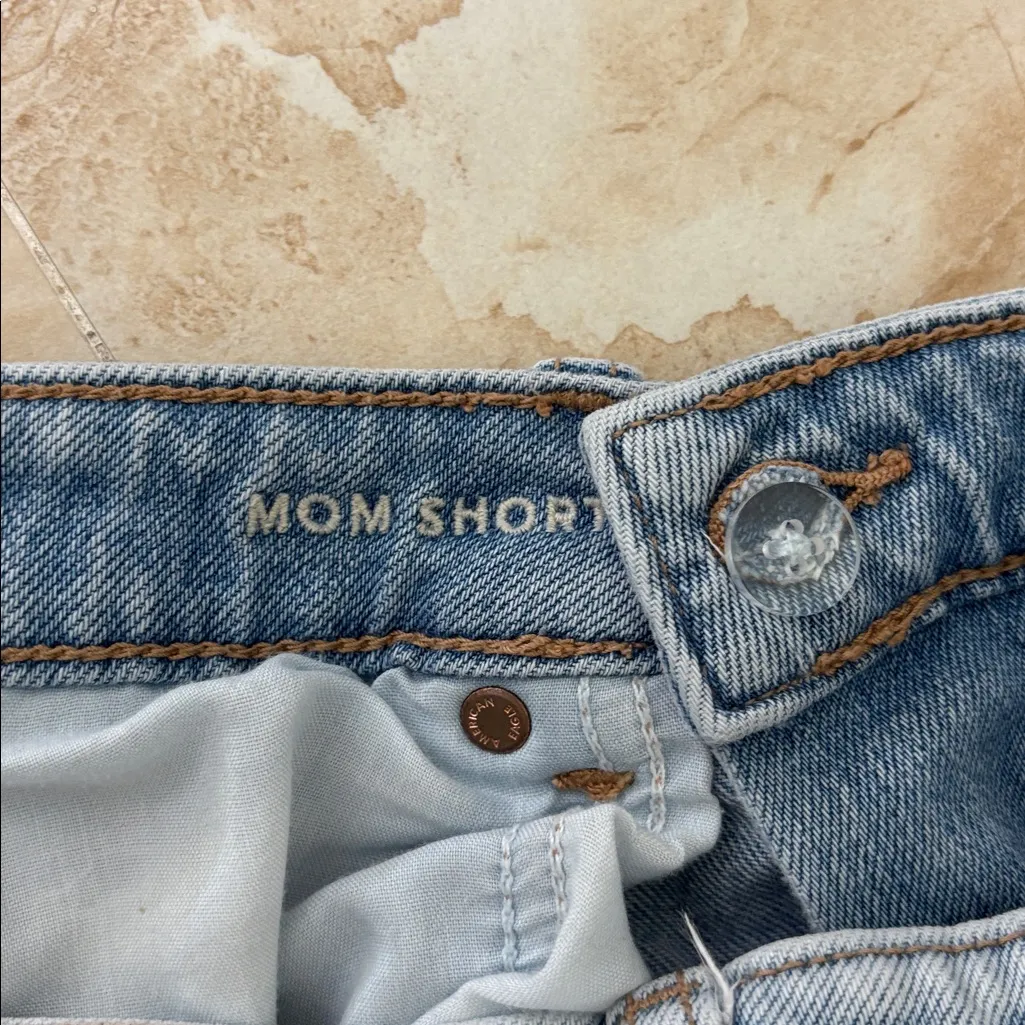 American Eagle mom jeans asymmetrical button distressed festival beach boho - Image 7