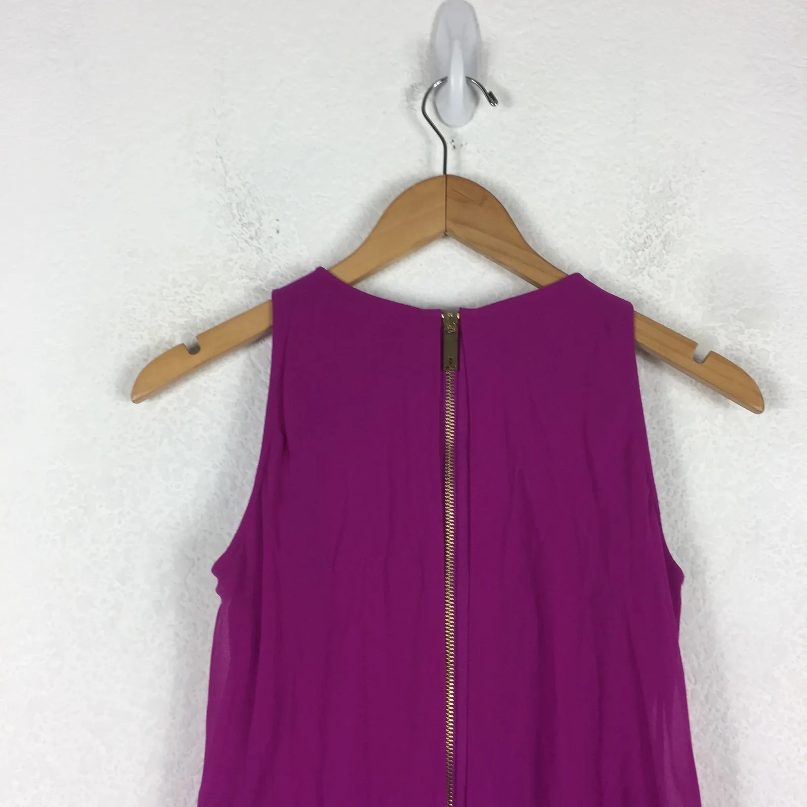 Ted Baker Locie Sheer Asymmetric Chiffon Overlay Mini Dress Small Cocktail Sheer - Image 12