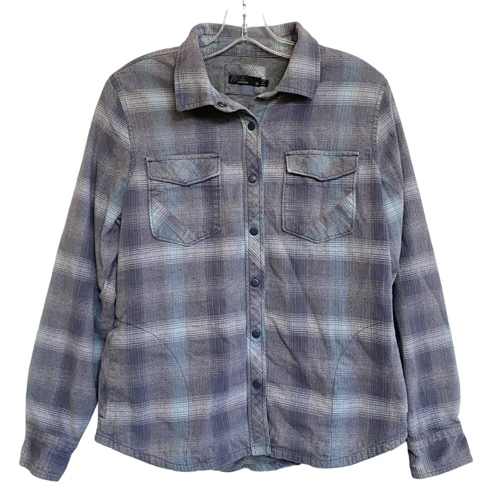 PrAna Charley Long-Sleeve Shirt Jacket Noir Blue‎ M - Image 3