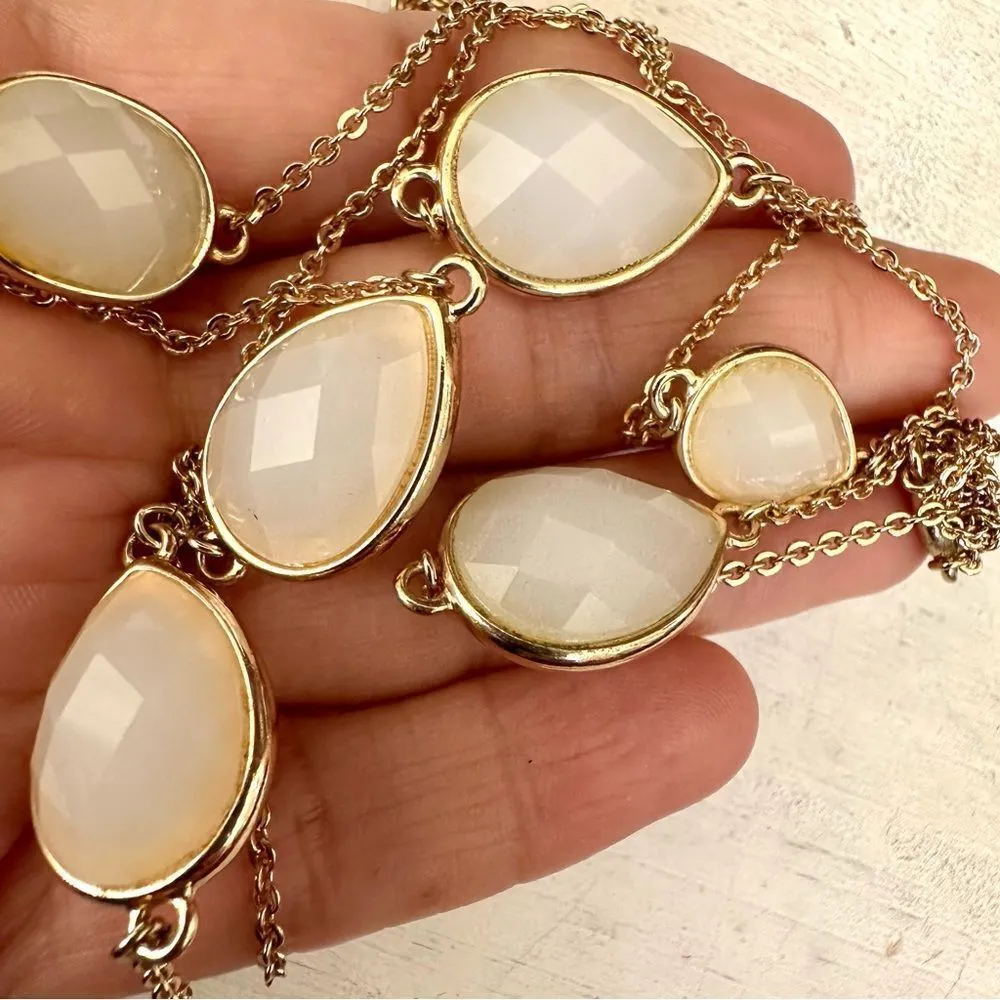 Banana Republic gold tone double strand long necklace - Image 6