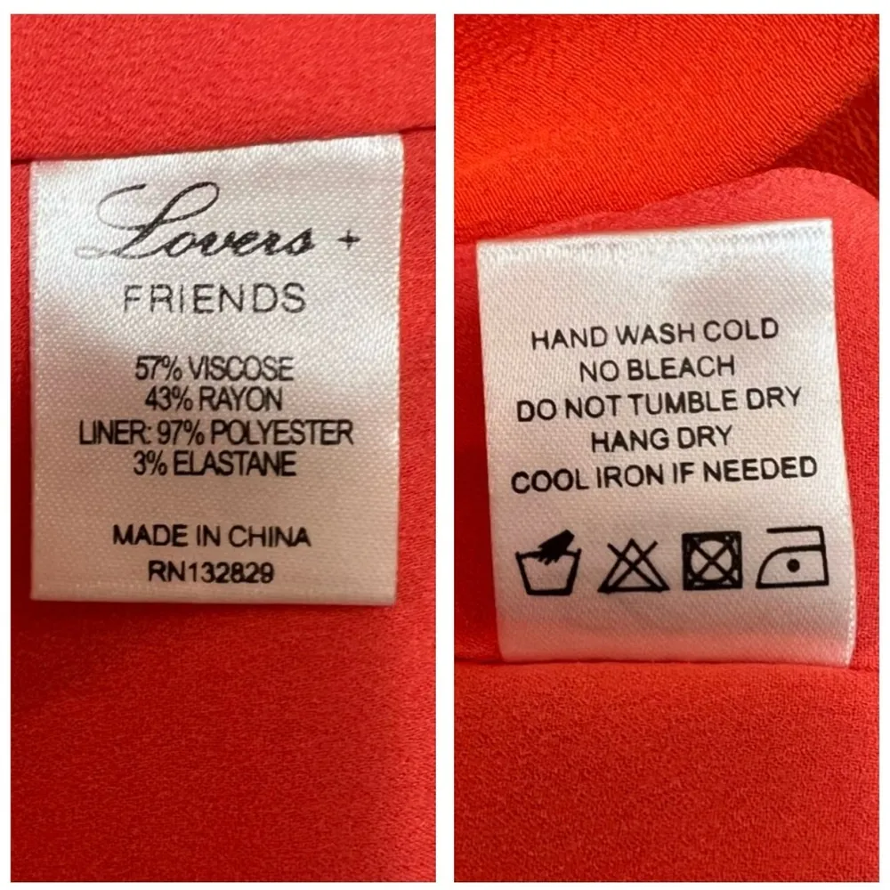 NWT Lovers + Friends REVOLVE Nostalgia Wrap Maxi Dress in Coral Reef Size L - Image 7