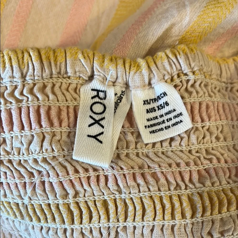 Roxy Pastel Striped Sleeveless Top XS - Image 6