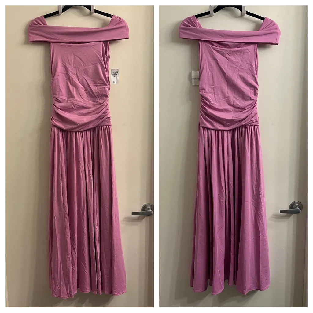 NWT Abercrombie & Fitch A&F Soft Modal Blend Off Shoulder Maxi Dress Small Tall - Image 2