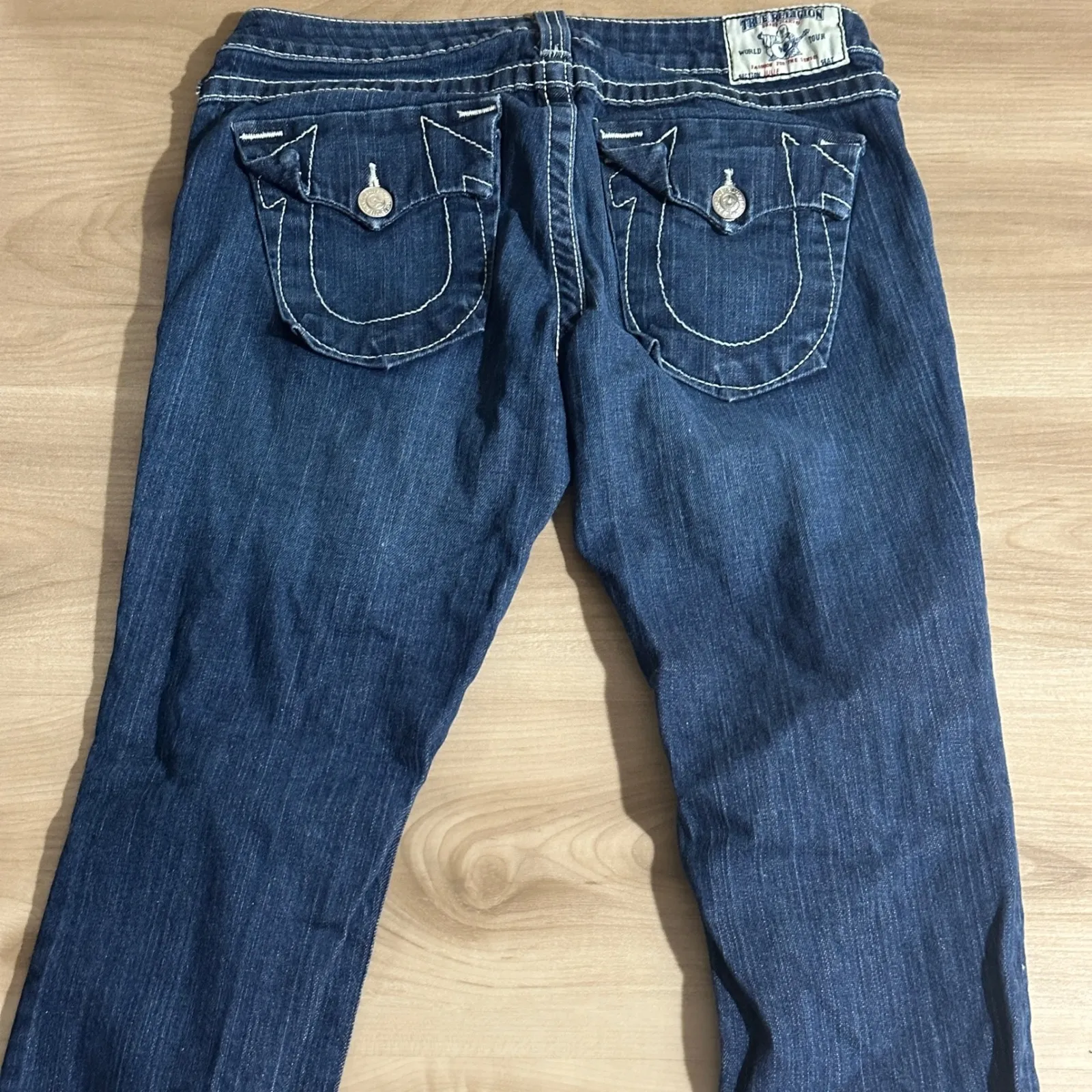 True Religion Womens Skinny Jeans Dark Wash White Stitching Detail Size 29 USA‎ - Image 10