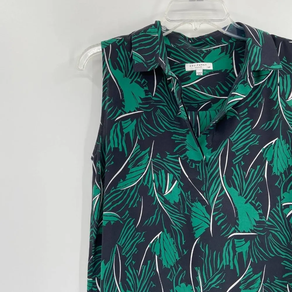 EQUIPMENT Sleeveless Felix Silk Dress In Eclipse - Image 12