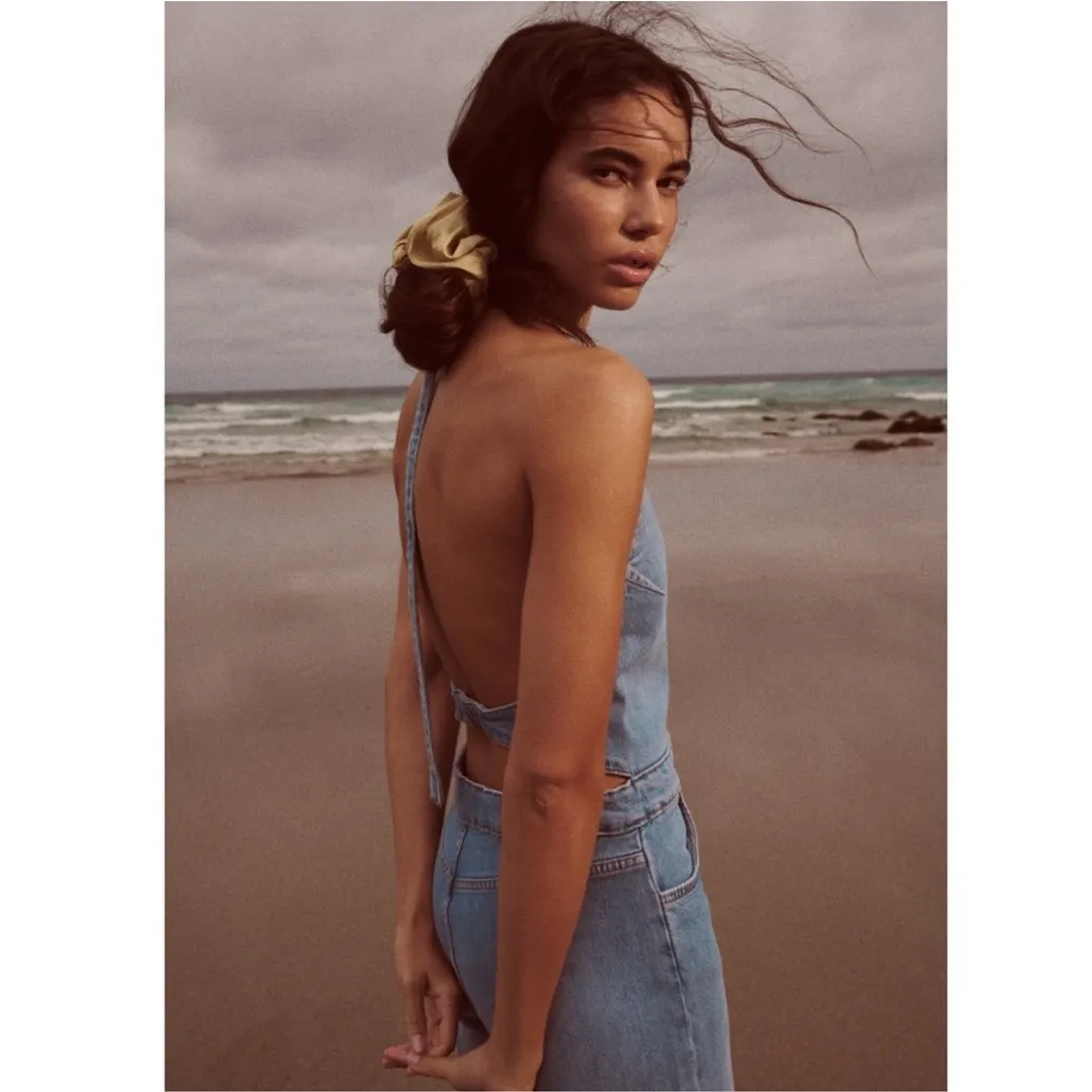 Zara Light Blue Denim Jumpsuit - Image 10