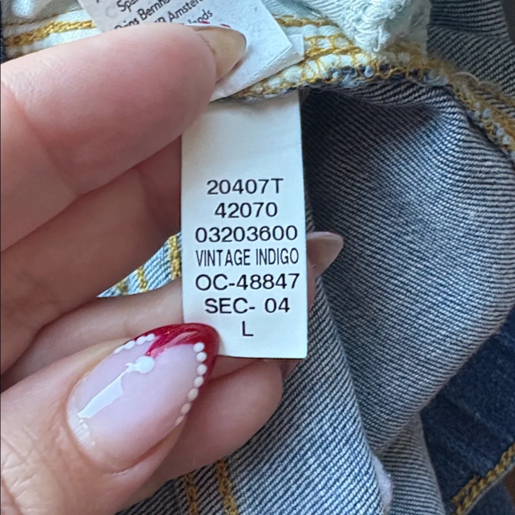 SPANX Seamed Front Wide Leg Jean in Vintage Indigo Blue Size L - Image 10