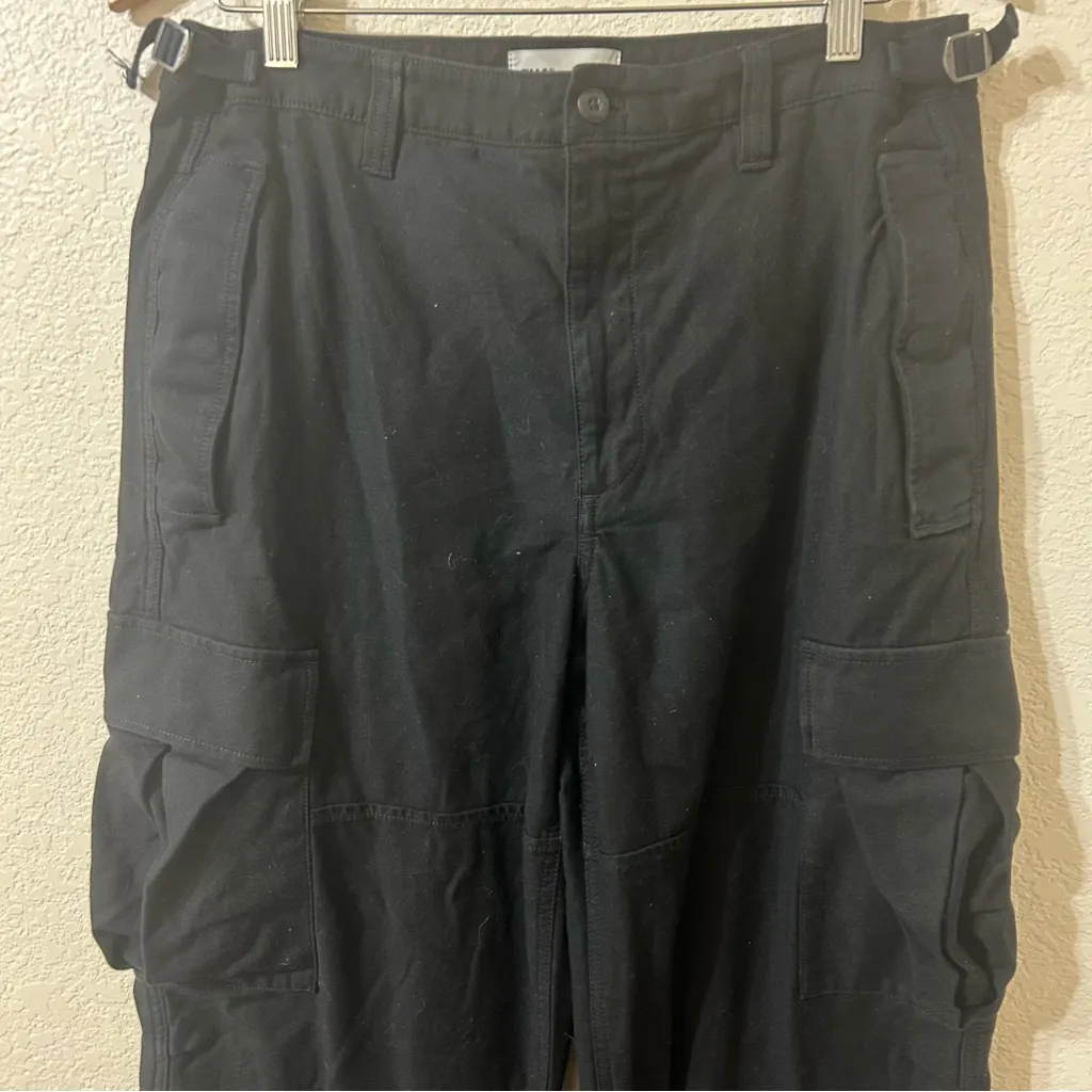 TNA Aritzia Womens Supply Cotton Cargo Pant in Black - Image 2