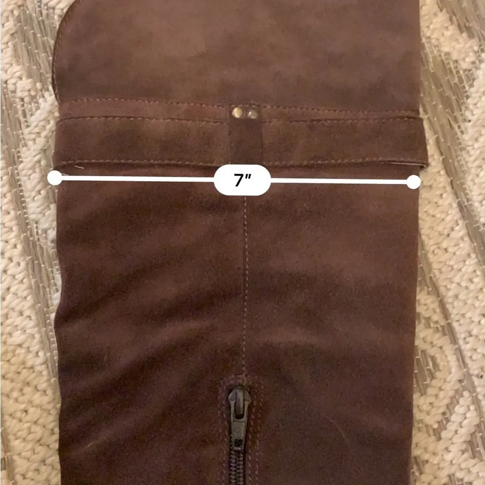 Arturo Chiang  Brown Suede Over the Knee Boots At-Sharin 6 - Image 9