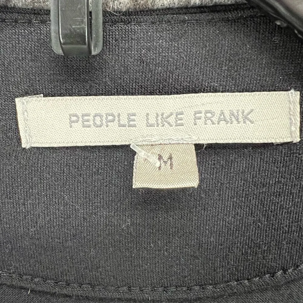 Anthropologie People Like Frank Cardigan Womens M Black Jersey Knit Open Stretch - Image 11