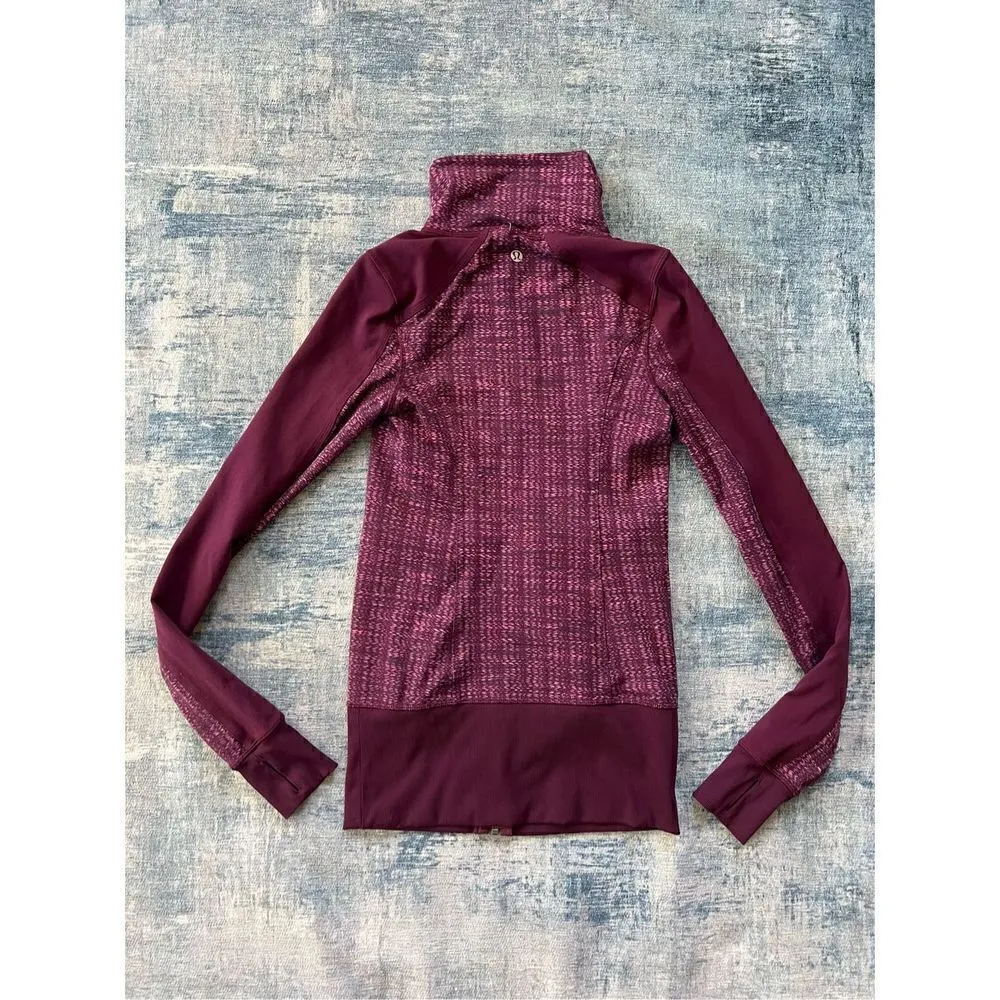 Lululemon Nice Asana Jacket Ziggy Wee August Glo / Plum Purple Size 2 - Image 4