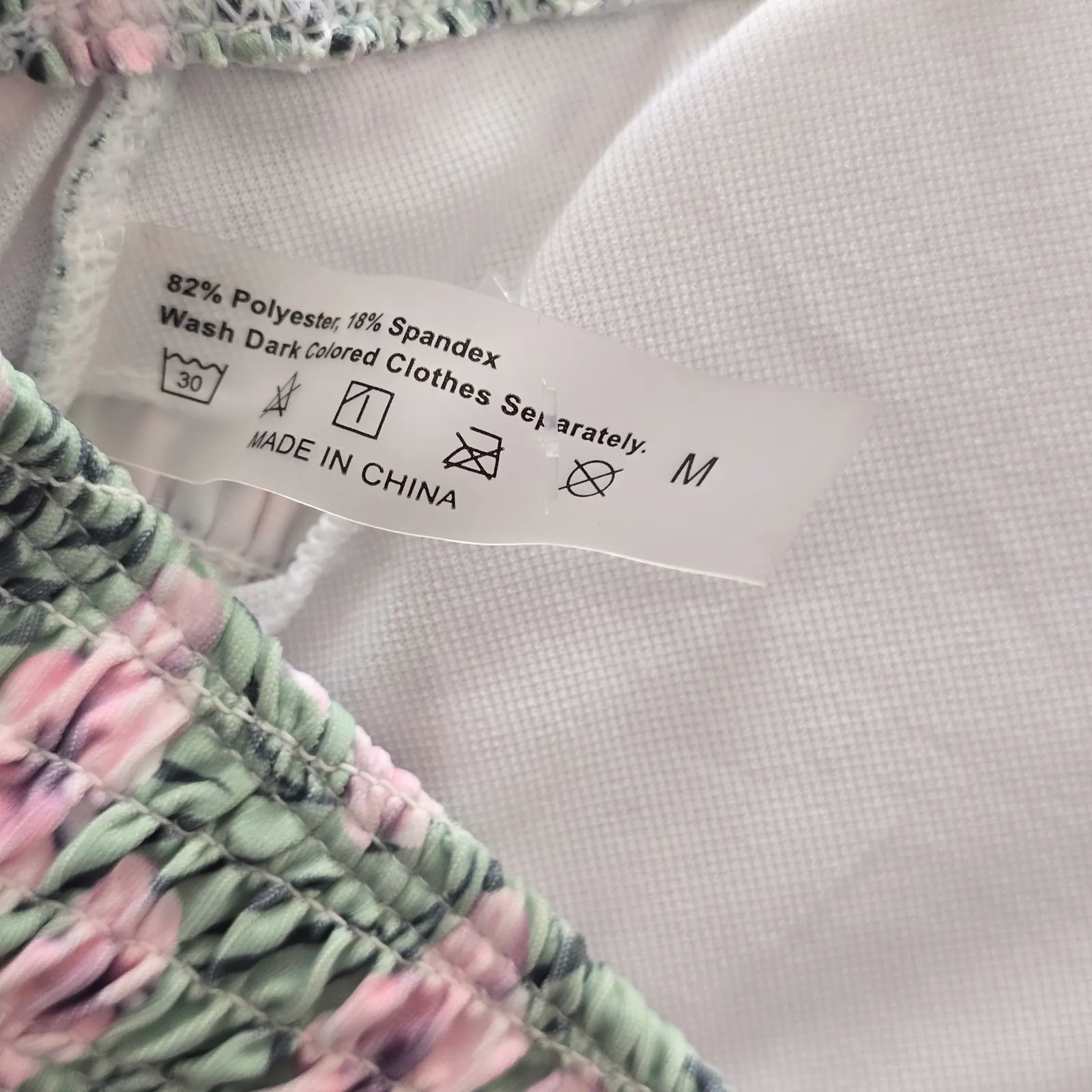 Floral Y2K Coquette Barbie Cottage Mermaid Green Swimwear Bikini Top Medium - Image 10