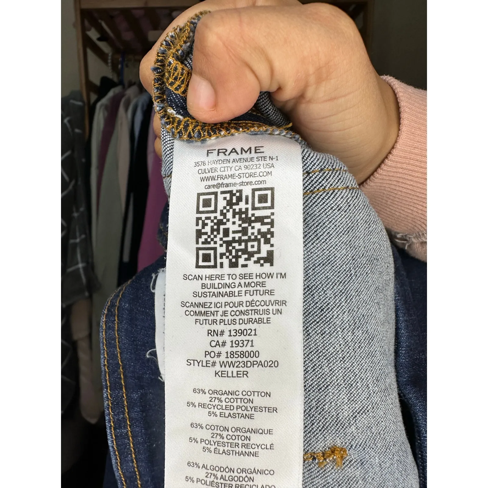 Frame Bardot Jetset Jean Size 2 Pull On Flare Jeans - Image 9