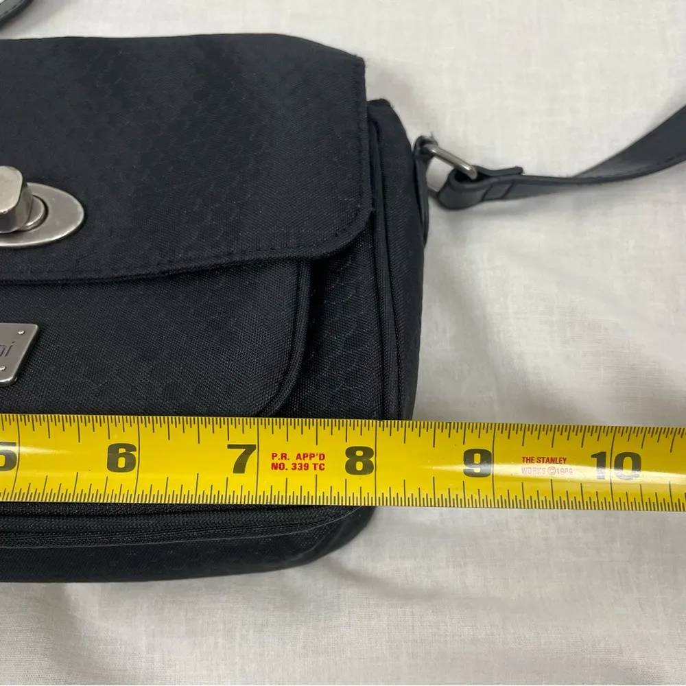 Baggallini Women's Flap Closure Nylon Adjustable Strap Crossbody Bag Black - Image 11