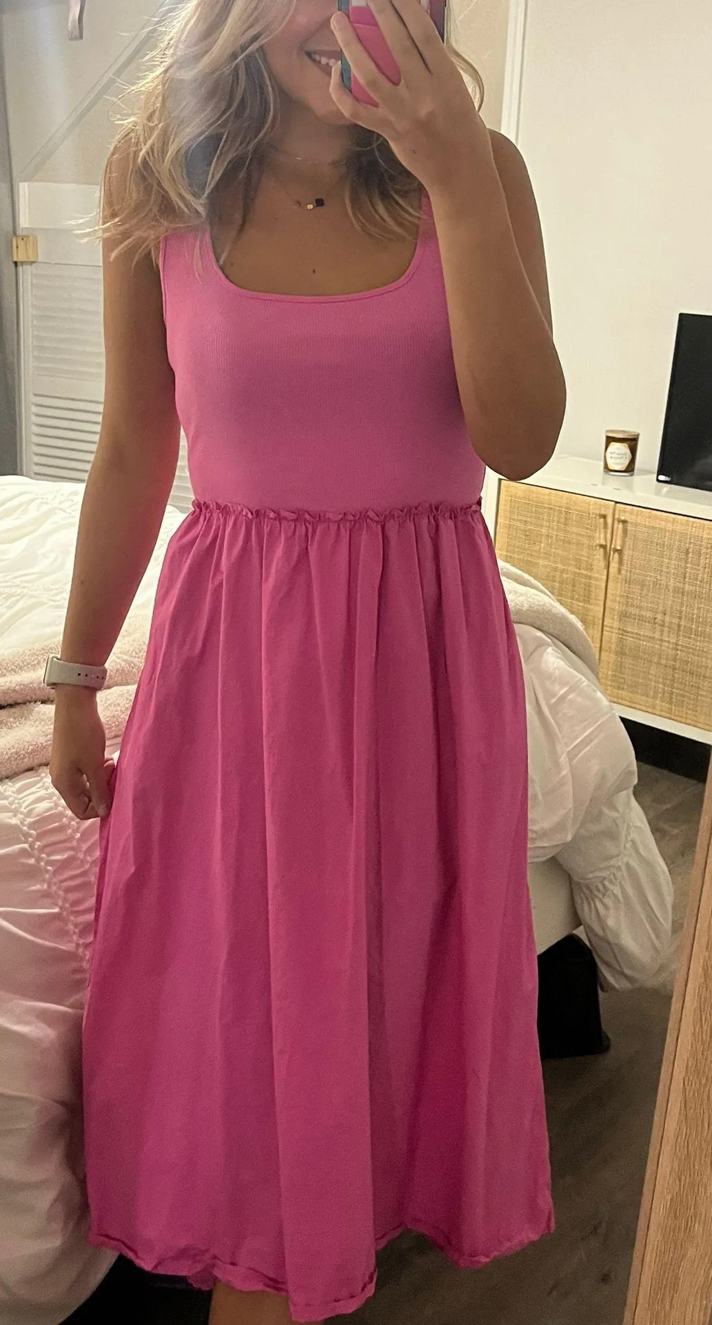 A New Day Pink MIDI Dress - Image 2