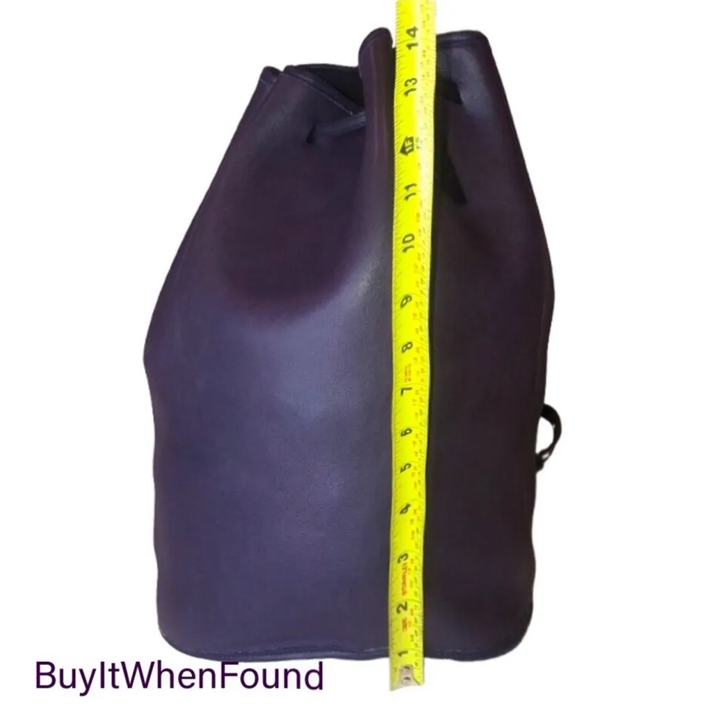 COACH Purple Leather Sling Bag Vintage Backpack Mint Condition RARE 9929 COA - Image 14