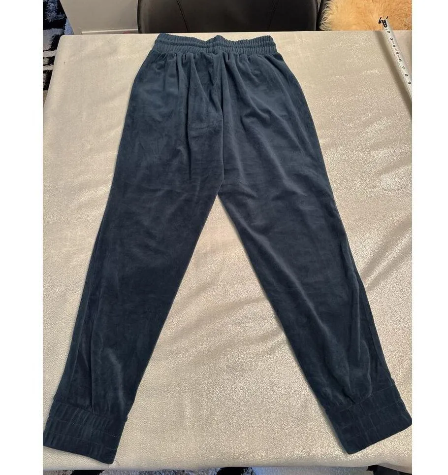 Charlotte Russe Blue Navy Joggers Velour Track Pants - Image 5
