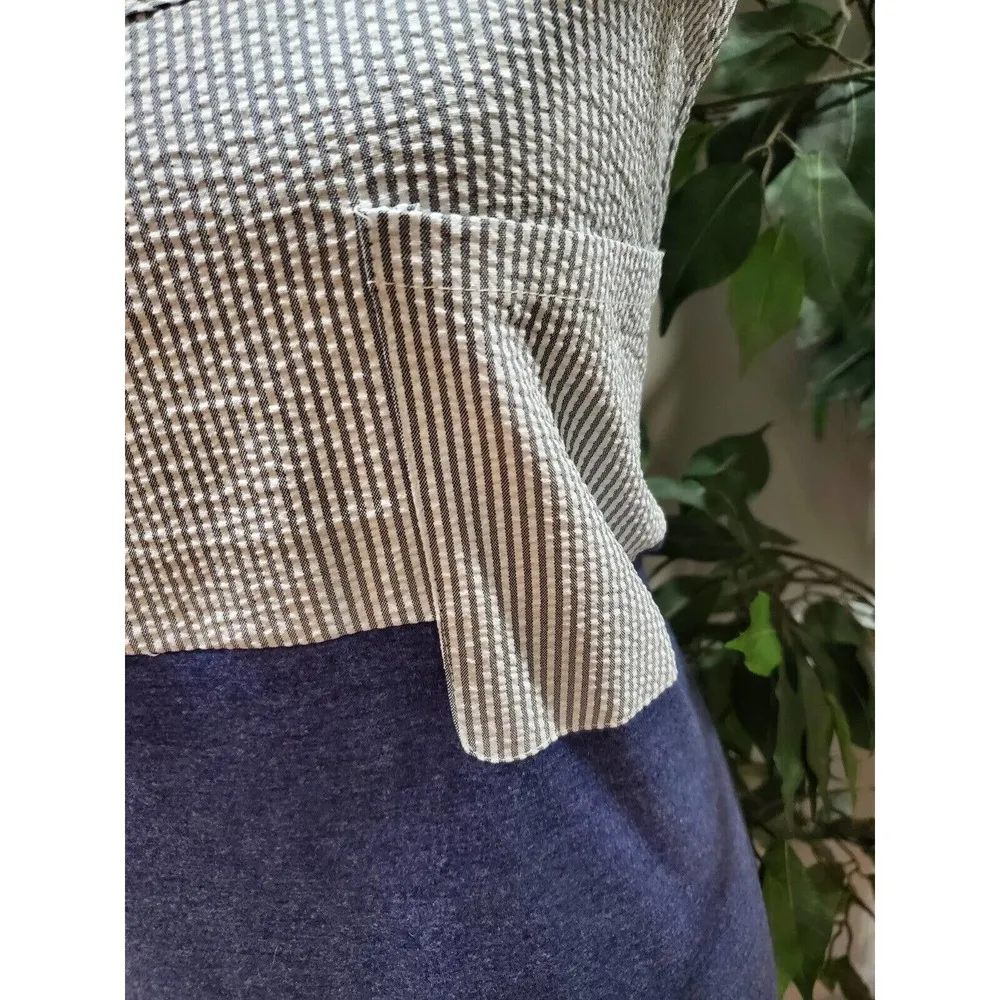 Magellan Women's Blue & White Polyester Scoop Neck Sleeveless Top Blouse Size XL - Image 5