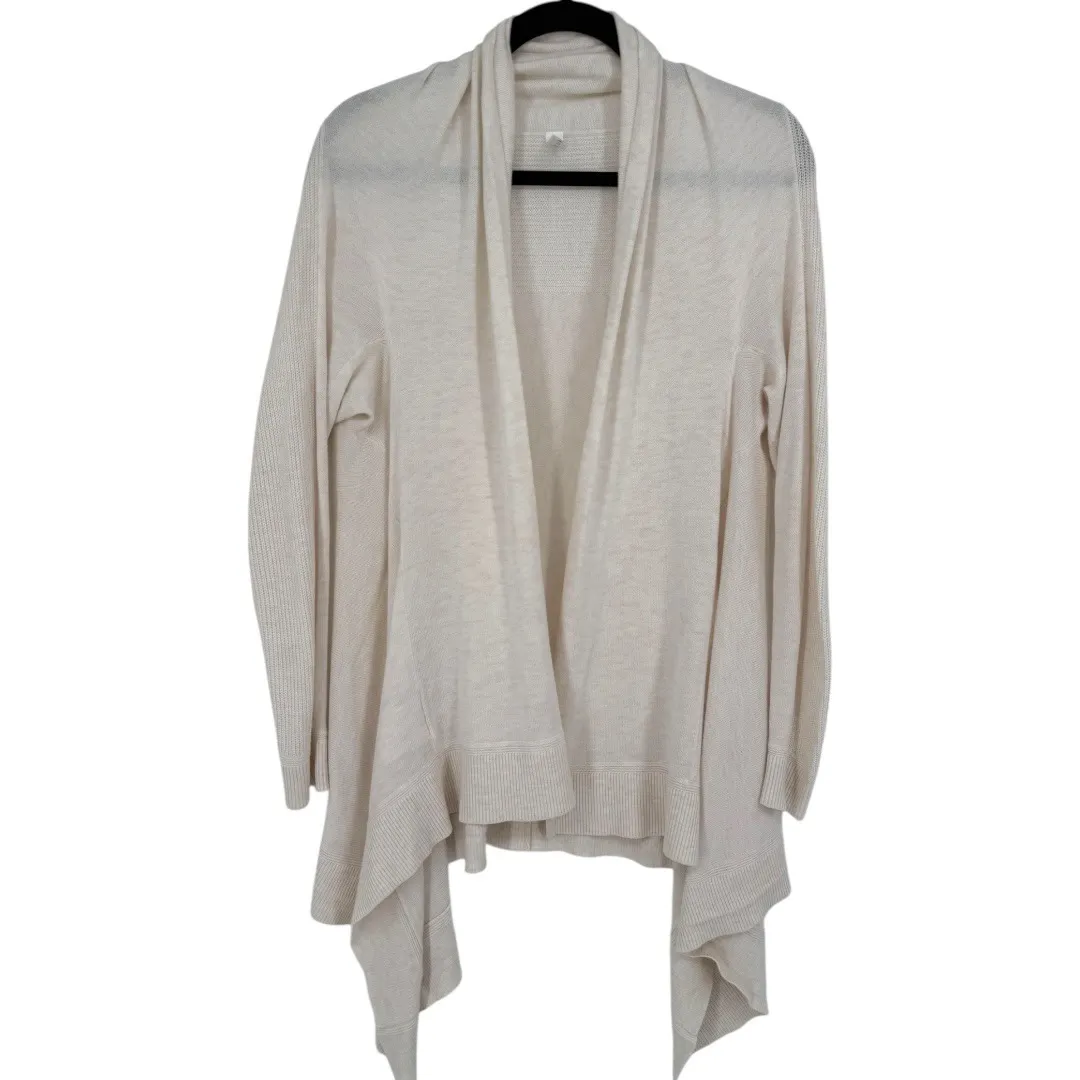 Lululemon Women's Cashlu Knit Wrap Cardigan Sweater Cream Sz XS/S Cashmere Blend - Image 3