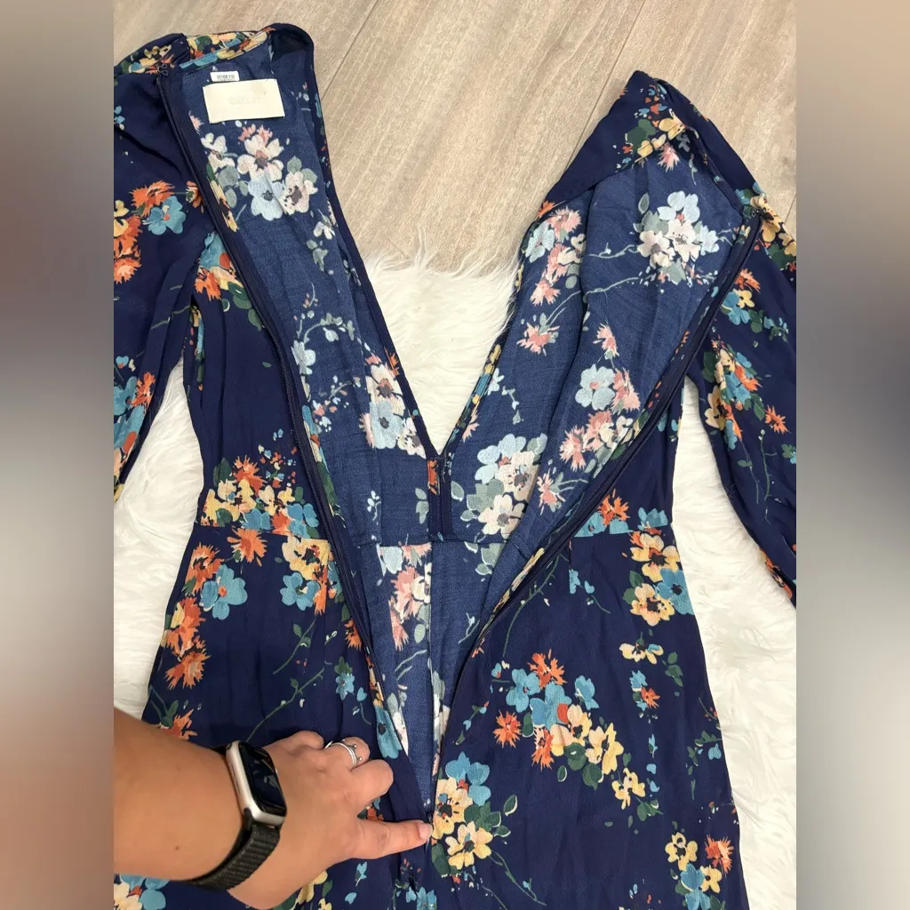 Capulet Nat V-Neck Wide Leg Jumpsuit Full Length in Sedona Floral Size S - Image 7