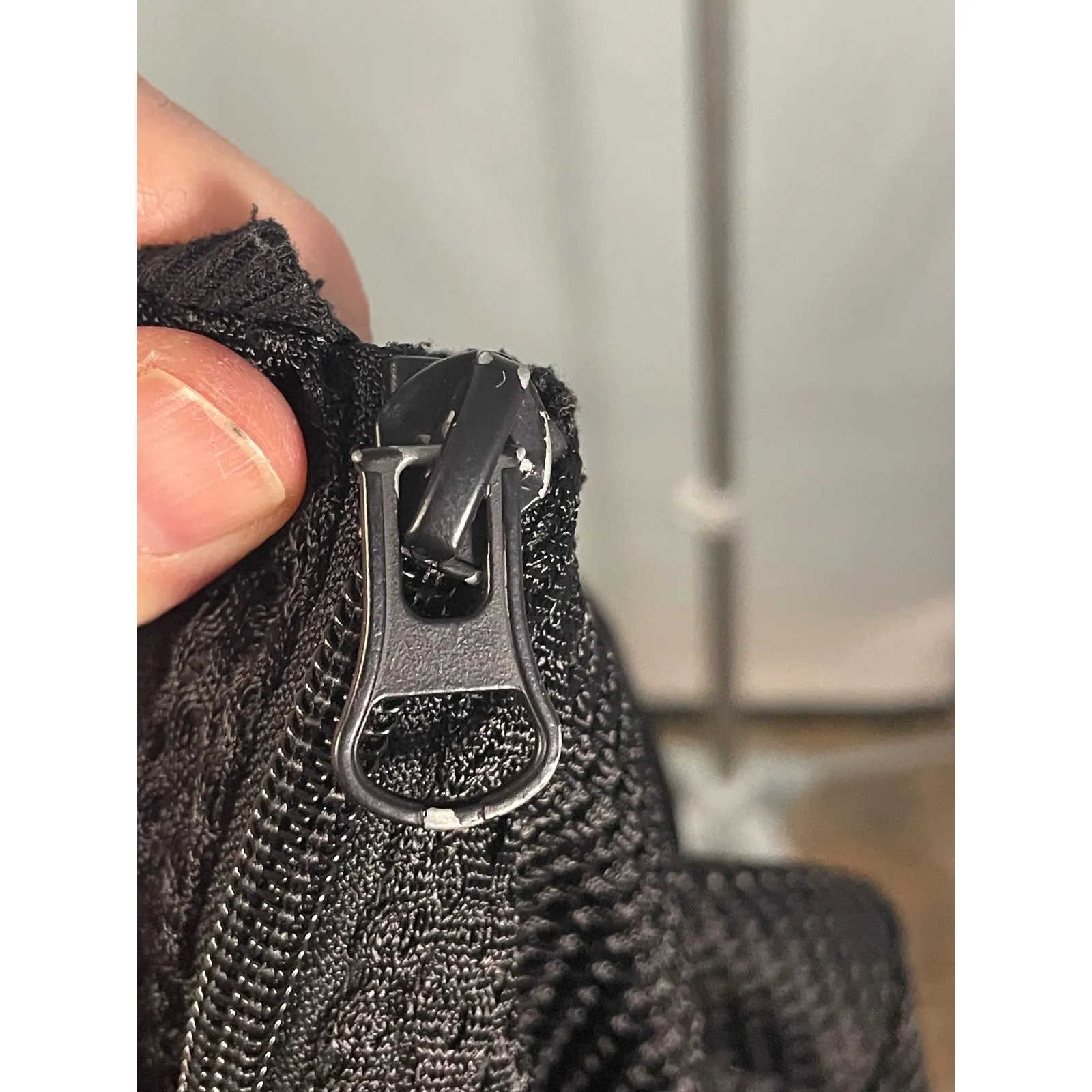 Womens Black Mesh Bomber Jacket‎ Full Zip Lightweight Athletic Activewear Size M - Image 8