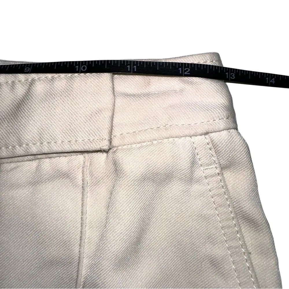 3.1 Phillip Lim Ivory Twill Tailored Side Slit Wide Leg High Rise Ankle Pants 0 - Image 6