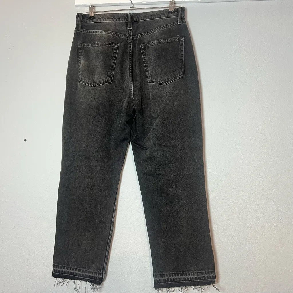 We the Free People Lita Ankle Straight Jean Faded Black Size 29 Distressed - Image 8