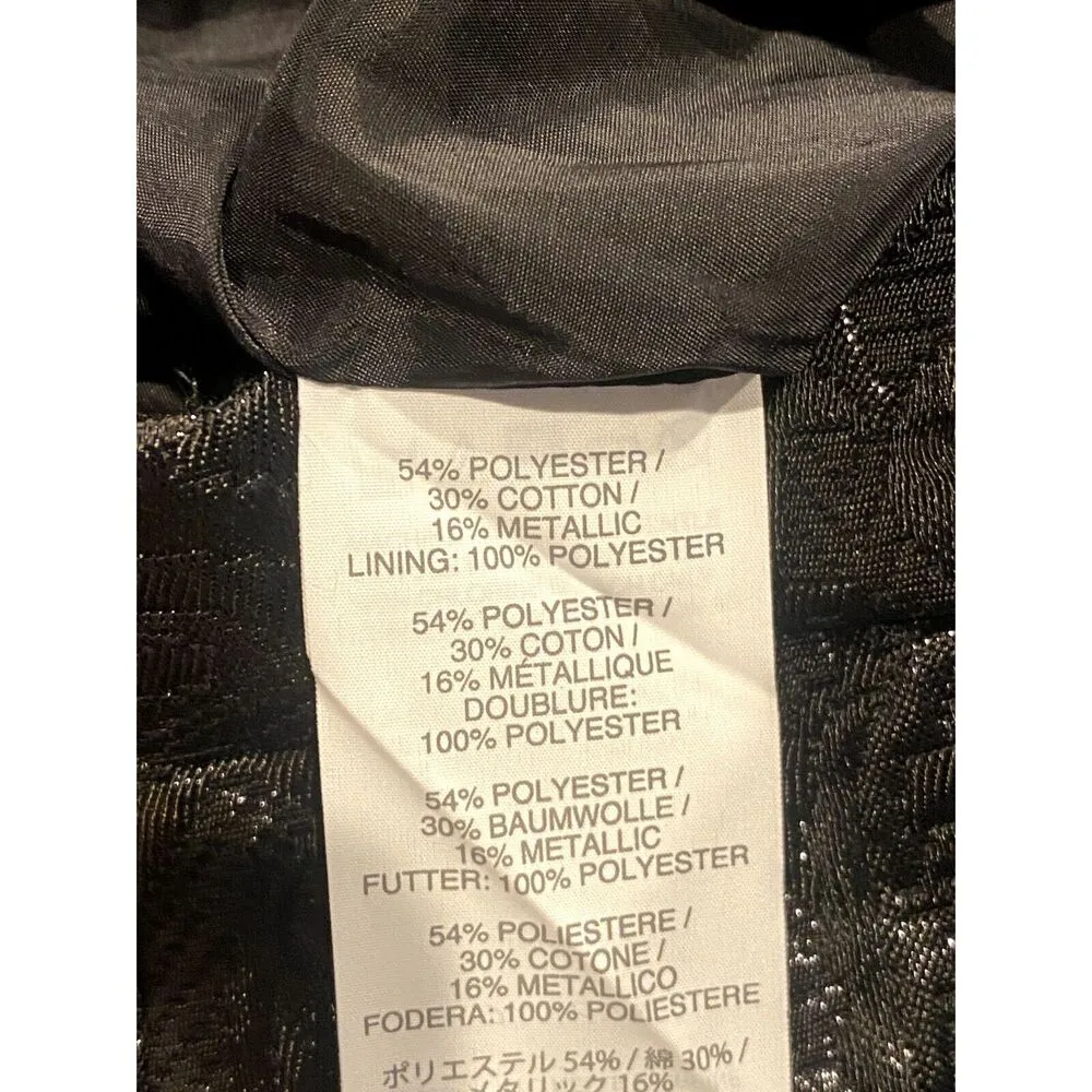 NWT J Crew Matelassé Origami Textured Metallic Lined Mini Skirt Zip Up 4 Grey - Image 9