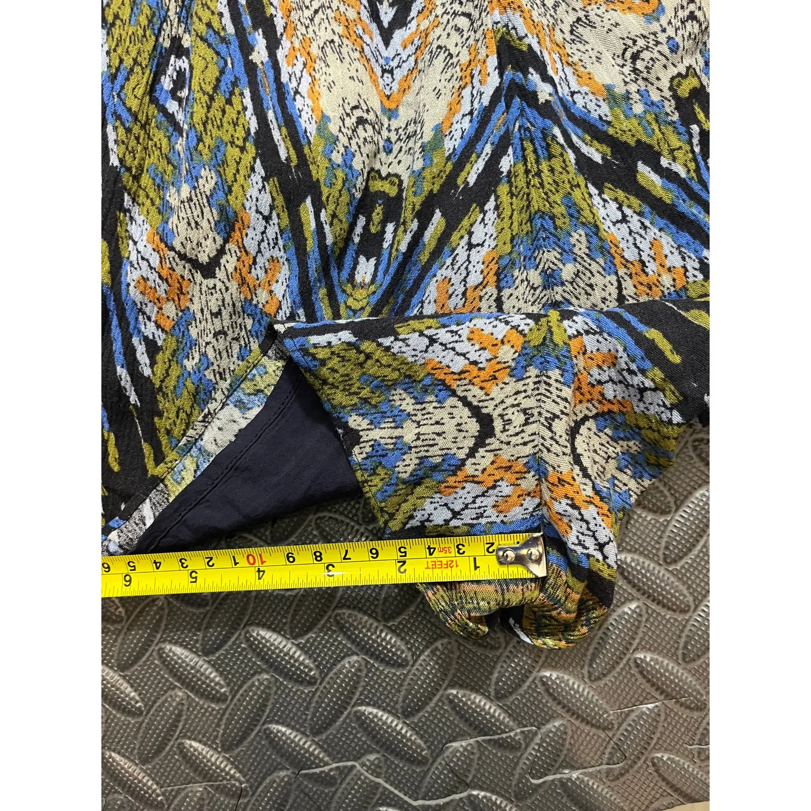 FREE PEOPLE‎ Dream All Night Romper in Mixed Print Womens Size XS Tribal Boho - Image 11